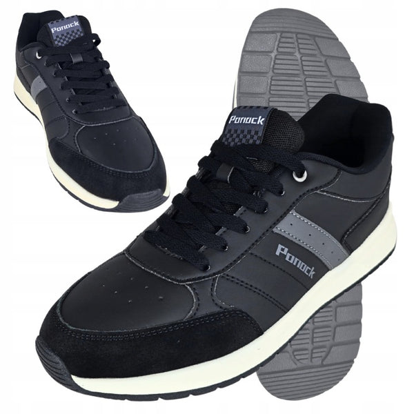 Shoes Men's Sneakers Low-Top Shoes Sports Black Bardzo Lightweight Amortyzacja 43