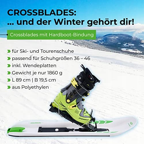 Crossblades Hardboot Snow Shoes White 36-46 I 3-in-1 Snow Shoe for Climbing