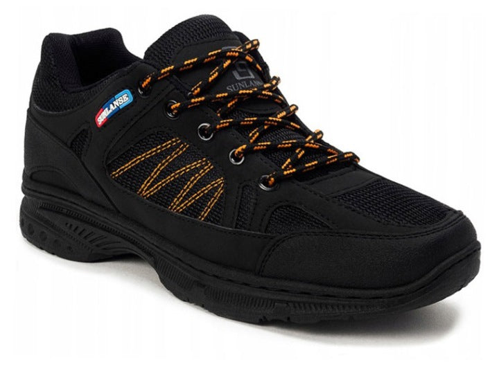 Sunlanse Shoes Men's Sports Hiking Lightweight Shoes Work Black shoes Outdoor