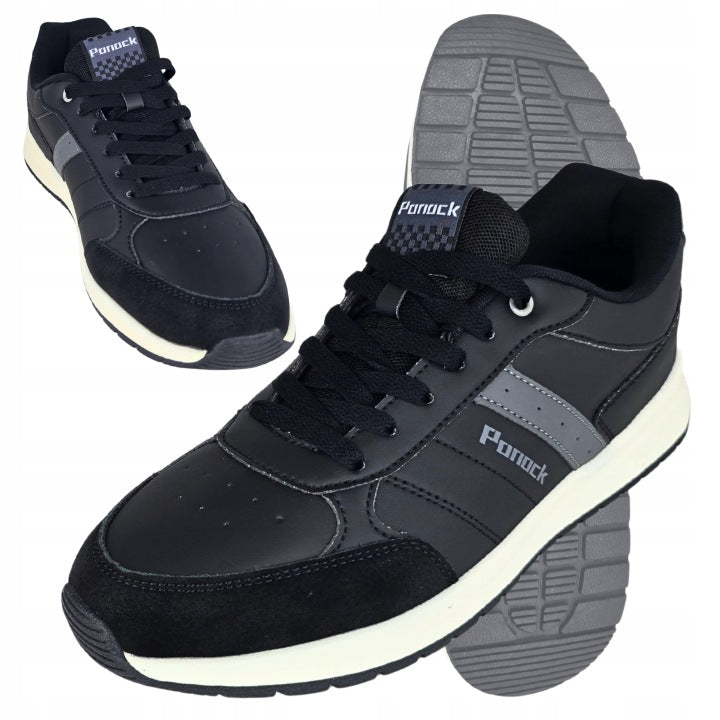 Shoes Men's Sneakers Low-Top Shoes Sports Black Bardzo Lightweight Amortyzacja 43
