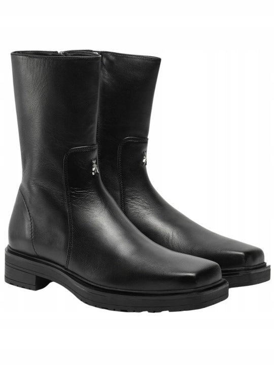 Botki damskie Patrizia Pepe 2Y0016 L078 czarny - Shoes: