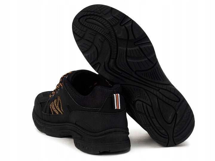 Sunlanse Shoes Men's Sports Hiking Lightweight Shoes Work Black shoes Outdoor