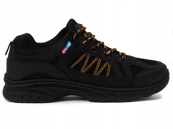 Sunlanse Shoes Men's Sports Hiking Lightweight Shoes Work Black shoes Outdoor