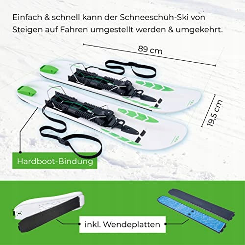 Crossblades Hardboot Snow Shoes White 36-46 I 3-in-1 Snow Shoe for Climbing