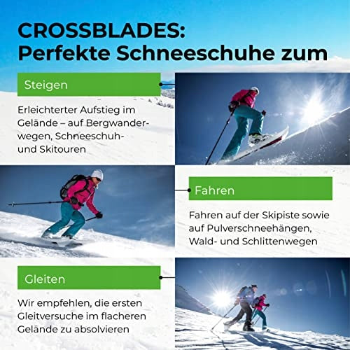 Crossblades Hardboot Snow Shoes White 36-46 I 3-in-1 Snow Shoe for Climbing